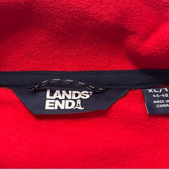 Men’s Lands End Fleece Full Zip Jacket XL/T - Picture 4 of 7